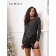La Pierre Oberon fekete bőr short