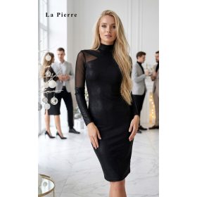 La Pierre Sozzy fekete lurex ruha