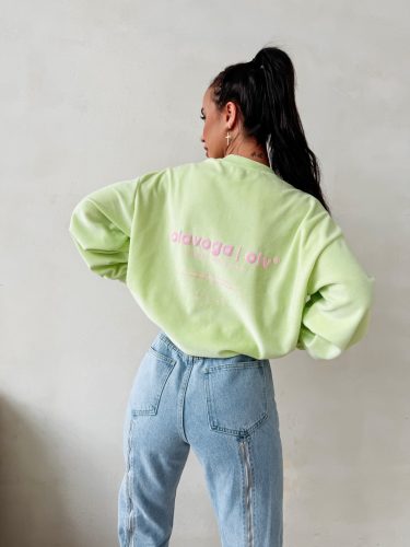 OLAVOGA VELVORA LIME PULÓVER