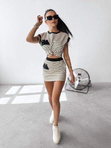 OLAVOGA NAUTICAL STRIPES ECRÜ SZETT