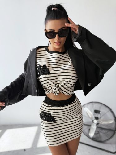 OLAVOGA NAUTICAL STRIPES ECRÜ SZETT