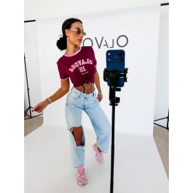 OLAVOGA ZELVORA BURGUNDI PÓLÓ