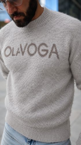 OLAVOGA VILA MEN BÉZS PULÓVER