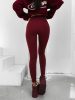 OLAVOGA MACREEL BURGUNDI LEGGINGS