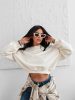 OLAVOGA GRAV BÉZS PULÓVER