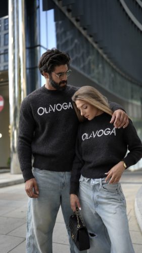 OLAVOGA VILA MEN CSOKOLÁDÉ PULÓVER