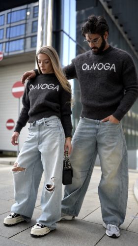 OLAVOGA VILA MEN CSOKOLÁDÉ PULÓVER